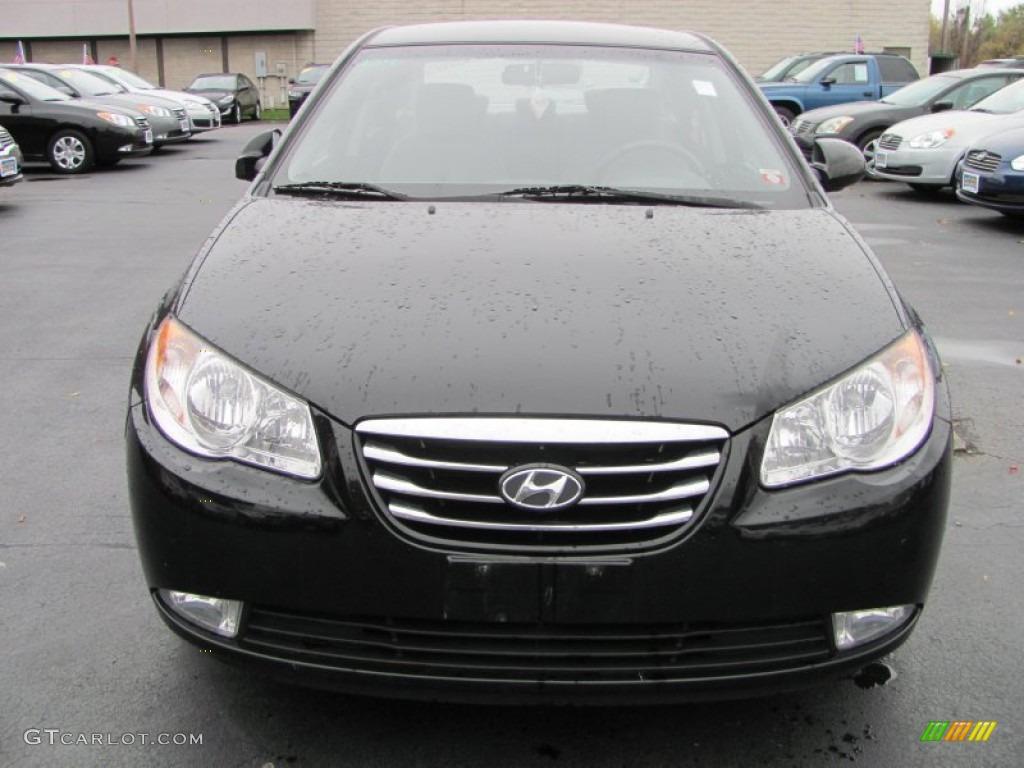 2010 Elantra GLS - Ebony Black / Gray photo #19