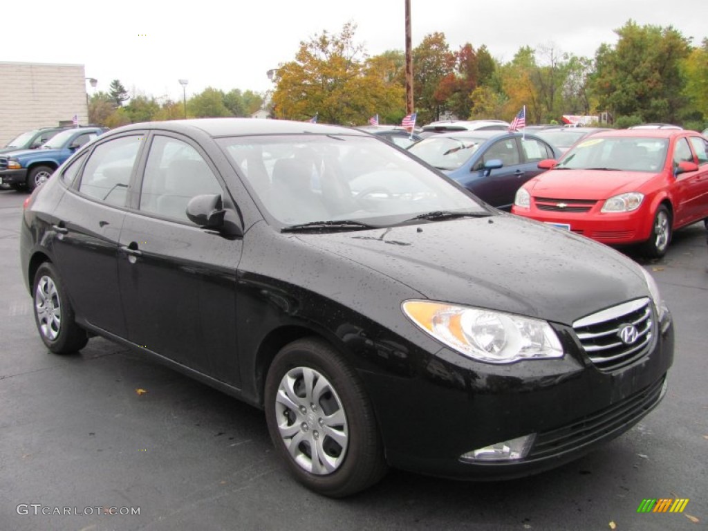 2010 Elantra GLS - Ebony Black / Gray photo #20