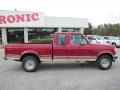 1995 Electric Currant Red Pearl Ford F150 XL Extended Cab 4x4  photo #8