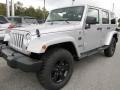 Front 3/4 View of 2012 Wrangler Unlimited Sahara Arctic Edition 4x4