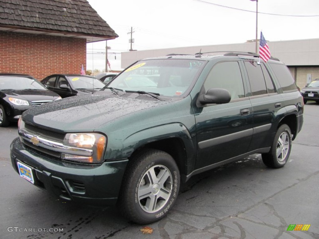 2005 TrailBlazer LS 4x4 - Emerald Jewel Green Metallic / Light Gray photo #1