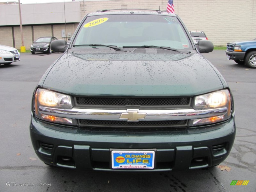 2005 TrailBlazer LS 4x4 - Emerald Jewel Green Metallic / Light Gray photo #19