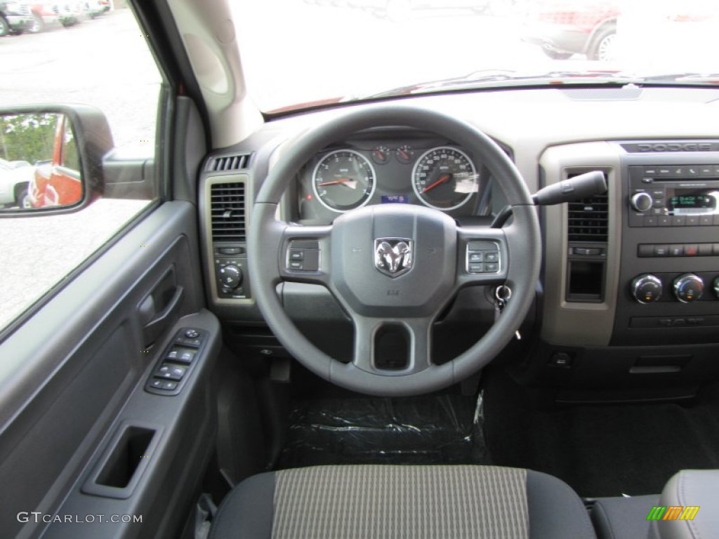 2012 Dodge Ram 1500 Express Crew Cab Dark Slate Gray/Medium Graystone Steering Wheel Photo #55807626