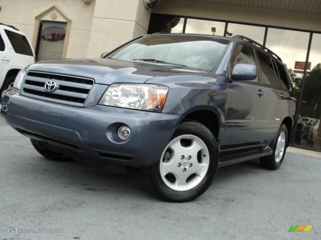 2007 Highlander Limited 4WD - Bluestone Metallic / Ash Gray photo #1