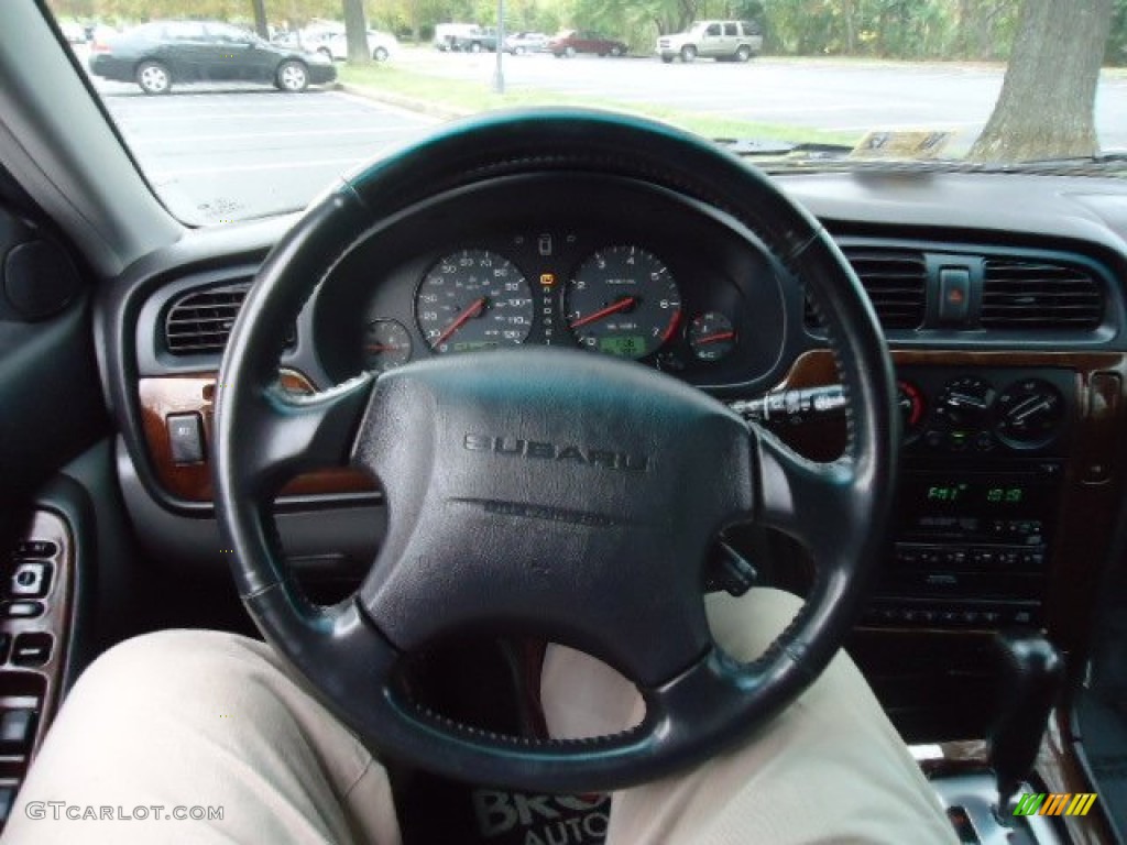 2001 Outback Limited Wagon - Black Granite Pearlcoat / Black photo #15