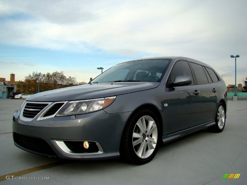 2008 9-3 Aero SportCombi Wagon - Titan Gray Metallic / Black/Parchment photo #3