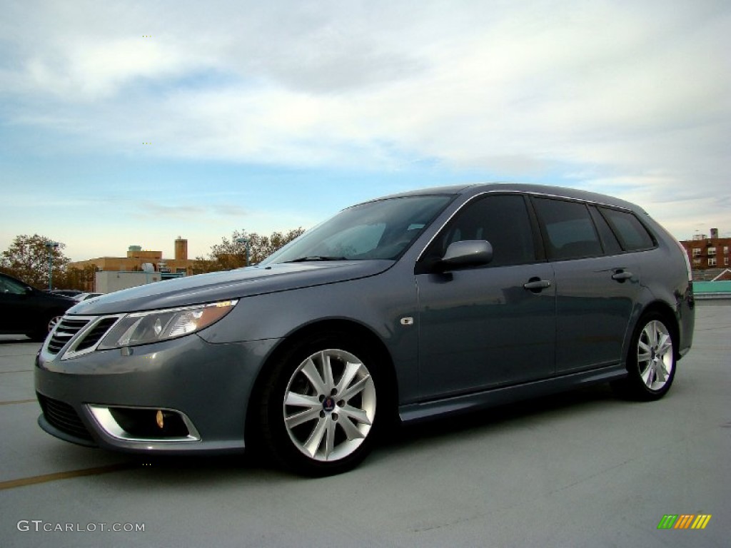 Titan Gray Metallic 2008 Saab 9-3 Aero SportCombi Wagon Exterior Photo #55809653