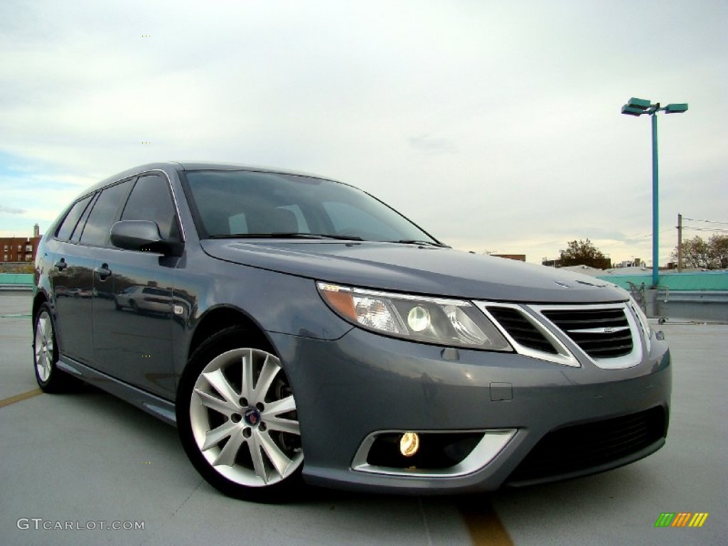 2008 9-3 Aero SportCombi Wagon - Titan Gray Metallic / Black/Parchment photo #10