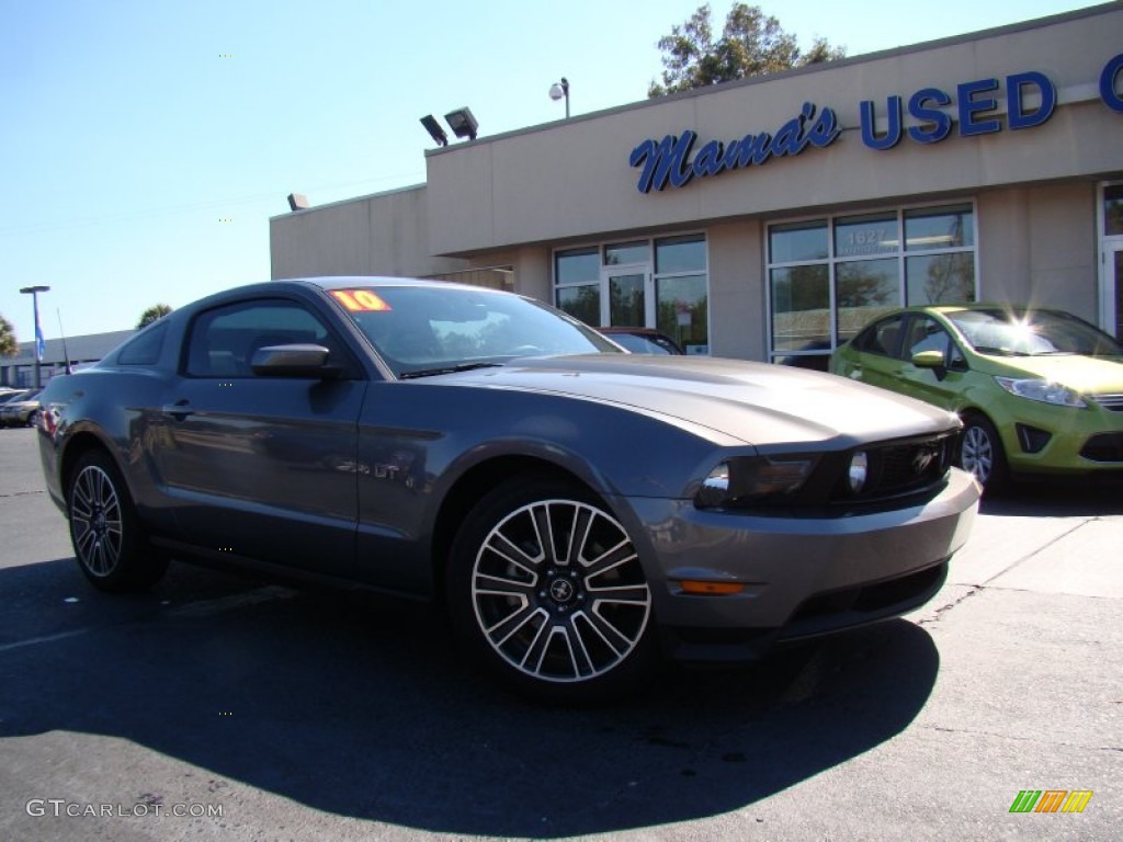 2010 Mustang GT Premium Coupe - Sterling Grey Metallic / Charcoal Black photo #31