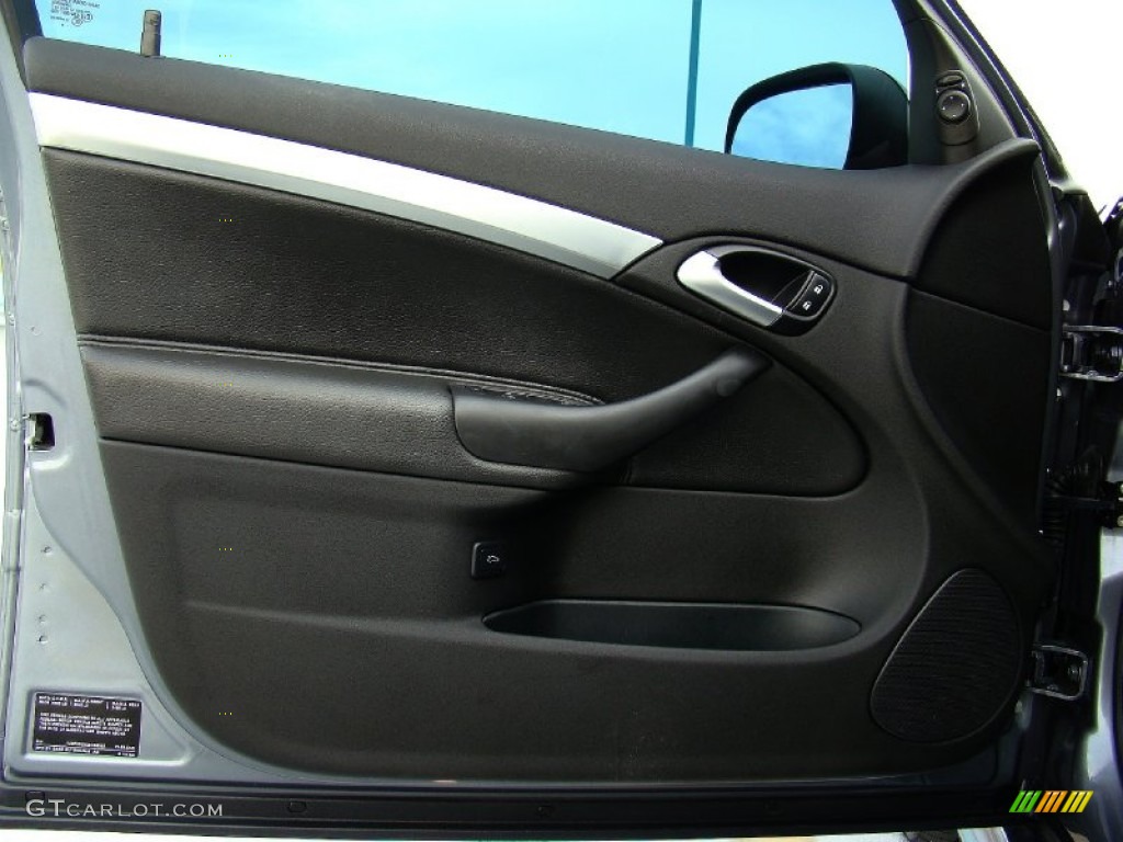 2008 Saab 9-3 Aero SportCombi Wagon Black/Parchment Door Panel Photo #55809836