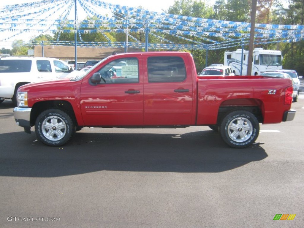Victory Red 2012 Chevrolet Silverado 1500 LT Crew Cab 4x4 Exterior Photo #55810472