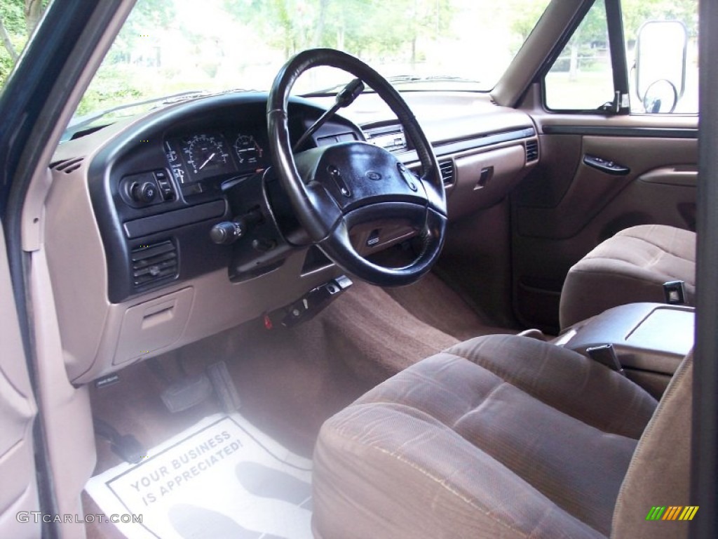Medium Mocha Interior 1997 Ford F350 XLT Extended Cab Dually Photo #55810951