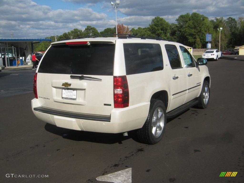 2011 Suburban LTZ - White Diamond Tricoat / Light Cashmere/Dark Cashmere photo #5