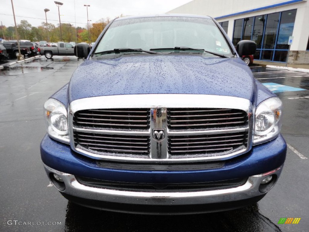 2008 Ram 1500 Big Horn Edition Quad Cab 4x4 - Electric Blue Pearl / Medium Slate Gray photo #2