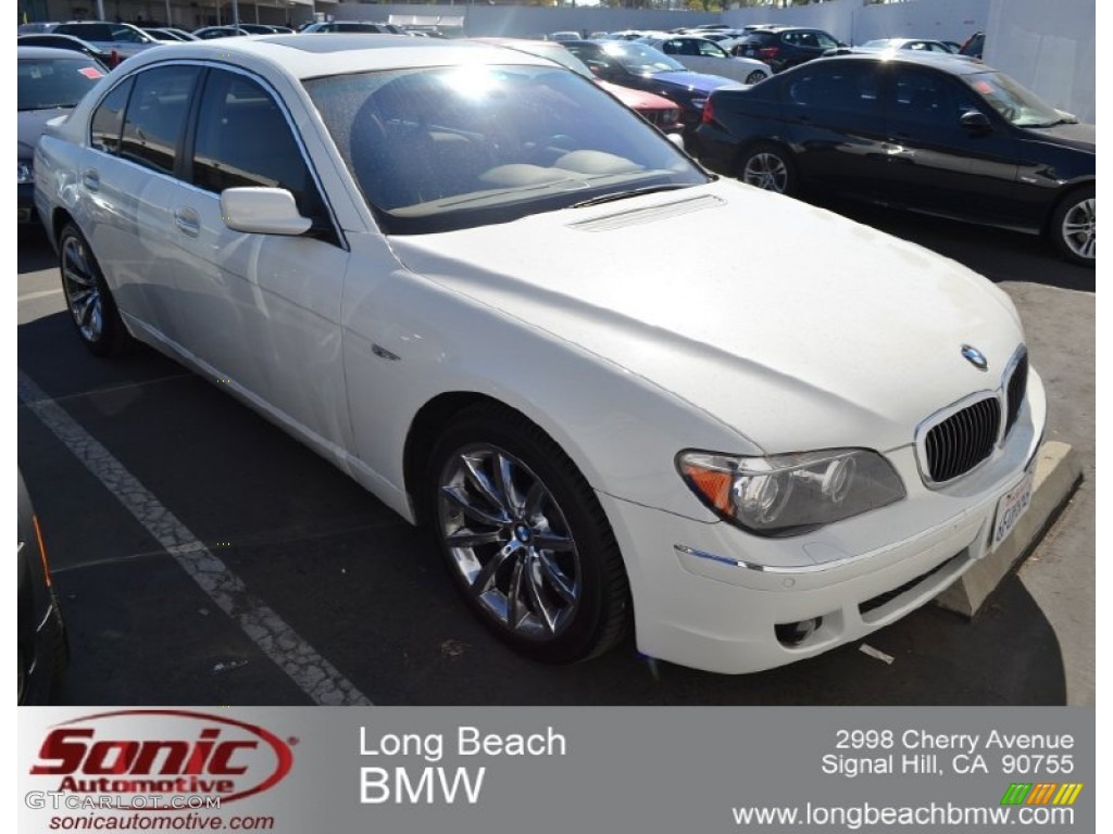 2008 7 Series 750i Sedan - Alpine White / Beige photo #1