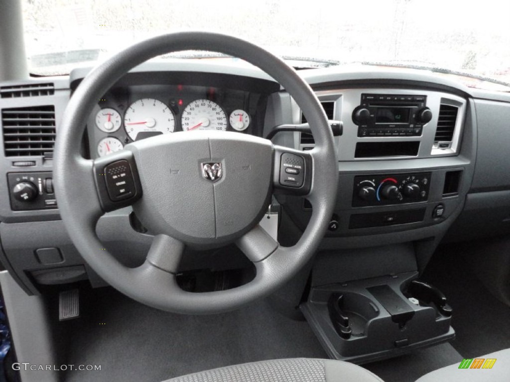 2008 Ram 1500 Big Horn Edition Quad Cab 4x4 - Electric Blue Pearl / Medium Slate Gray photo #12