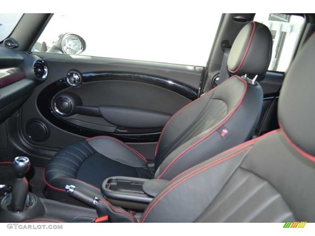 Black Lounge Leather/Damson Red Piping Interior 2011 Mini Cooper S Clubman Photo #55811865