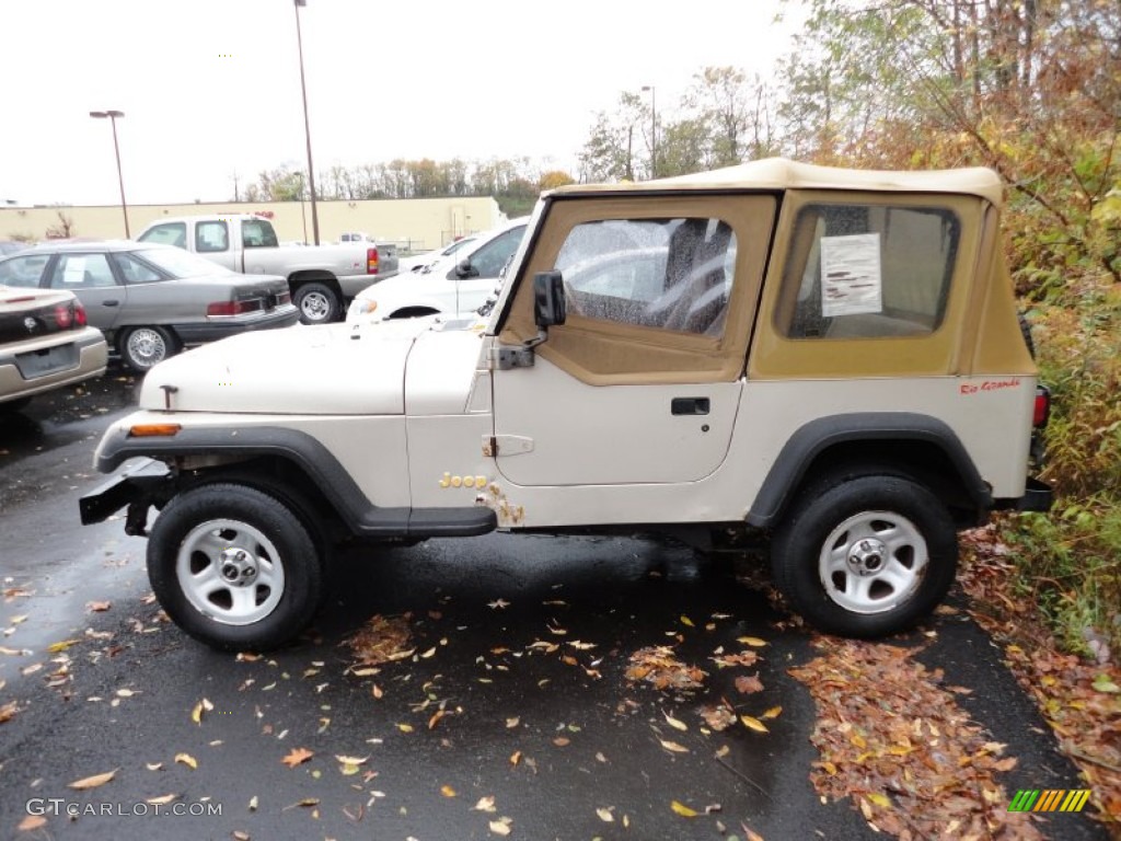 Light Pearlstone Pearl 1995 Jeep Wrangler Rio Grande 4x4 Exterior Photo #55811948