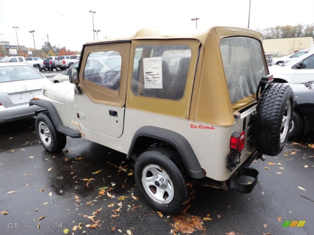 1995 Wrangler Rio Grande 4x4 - Light Pearlstone Pearl / Spice Beige photo #6