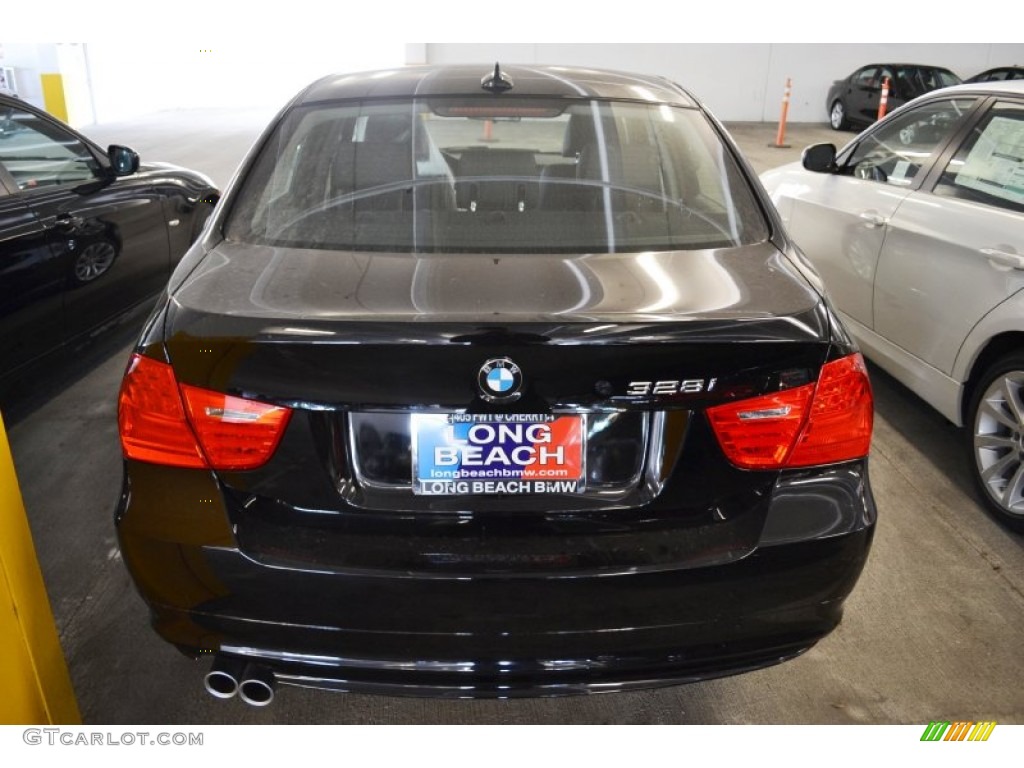 2011 3 Series 328i Sedan - Jet Black / Black Dakota Leather photo #4