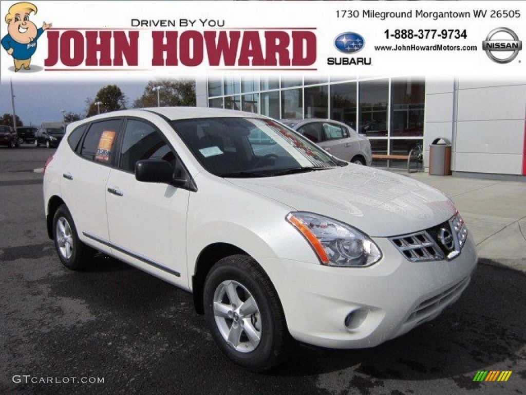 2012 Rogue S Special Edition AWD - Pearl White / Black photo #1