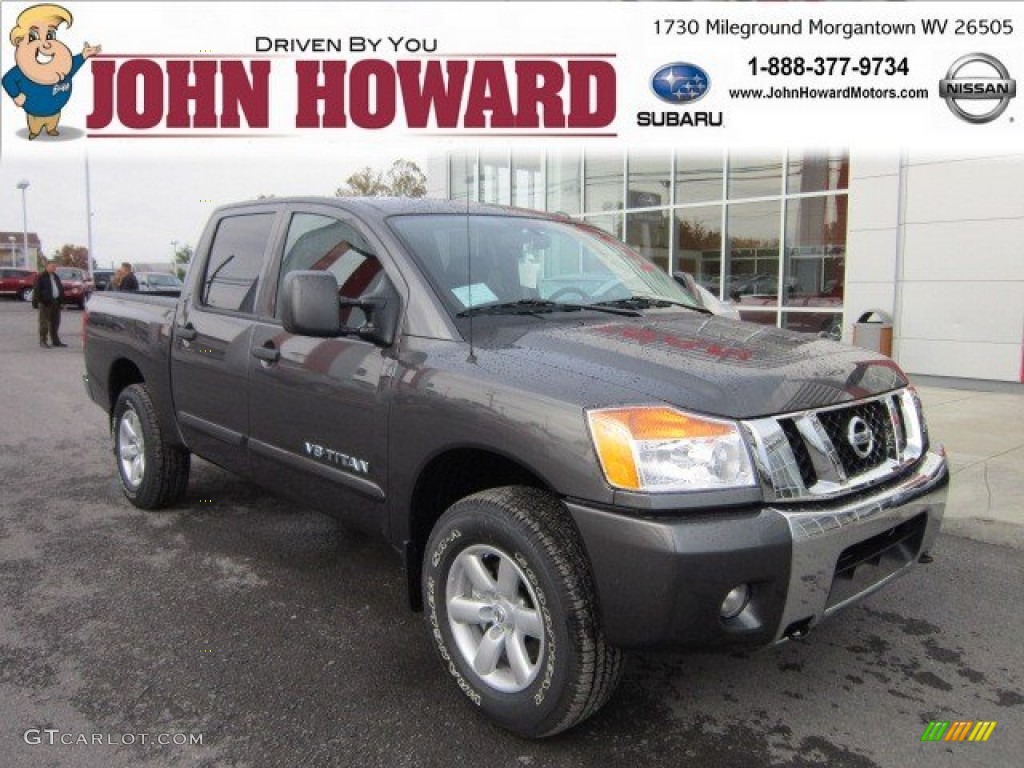 2012 Titan SV Crew Cab 4x4 - Smoke Gray / Charcoal photo #1