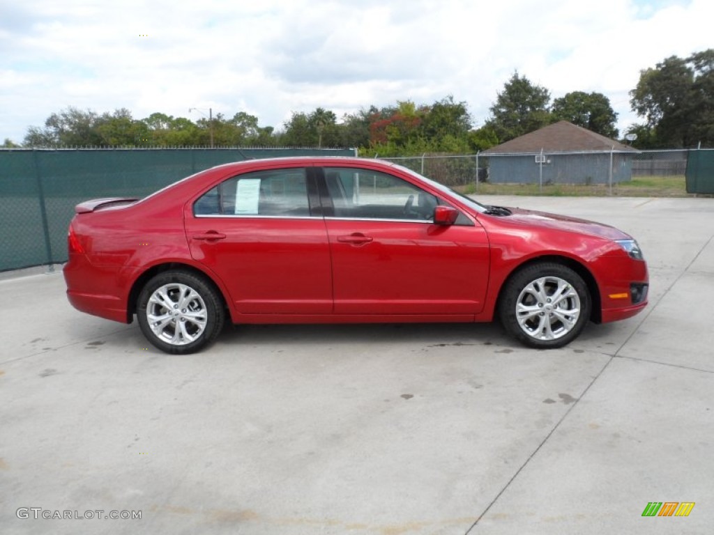 2012 Fusion SE - Red Candy Metallic / Charcoal Black photo #2