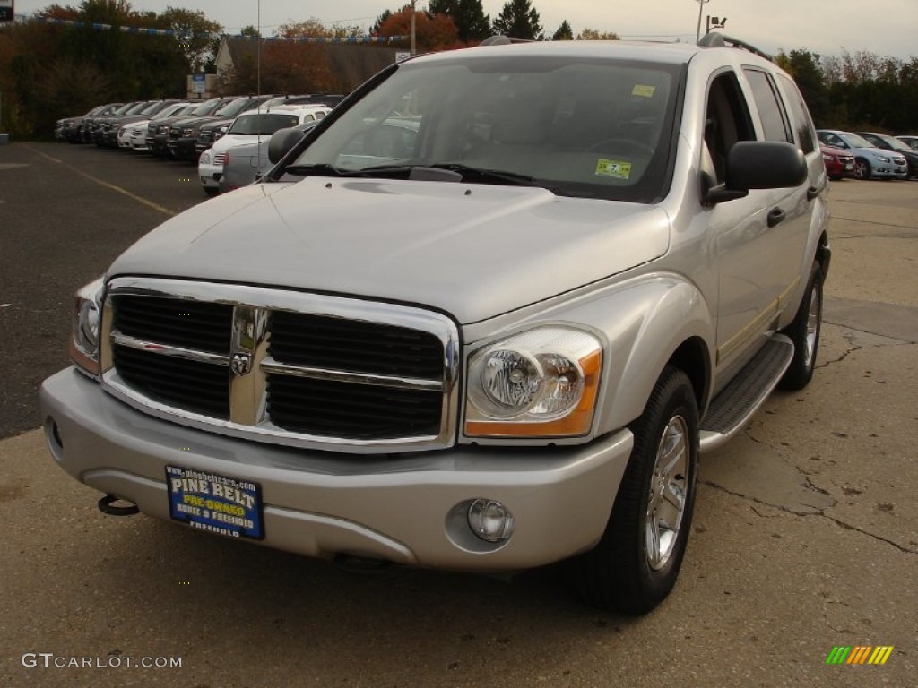 2005 Durango Limited 4x4 - Bright Silver Metallic / Khaki photo #1