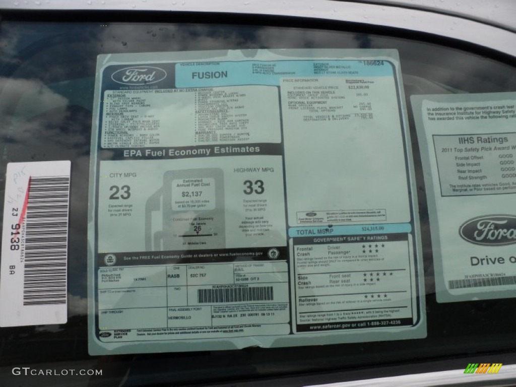 2012 Fusion SE - Ingot Silver Metallic / Medium Light Stone photo #37