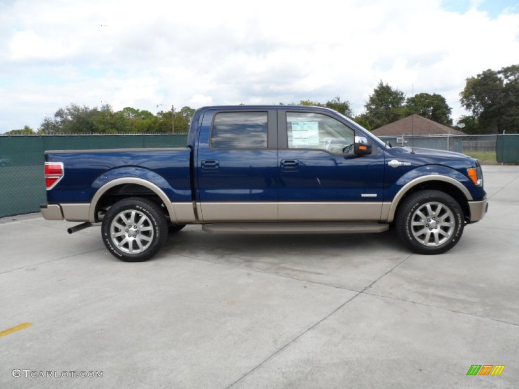 2011 F150 King Ranch SuperCrew - Dark Blue Pearl Metallic / Chaparral Leather photo #2