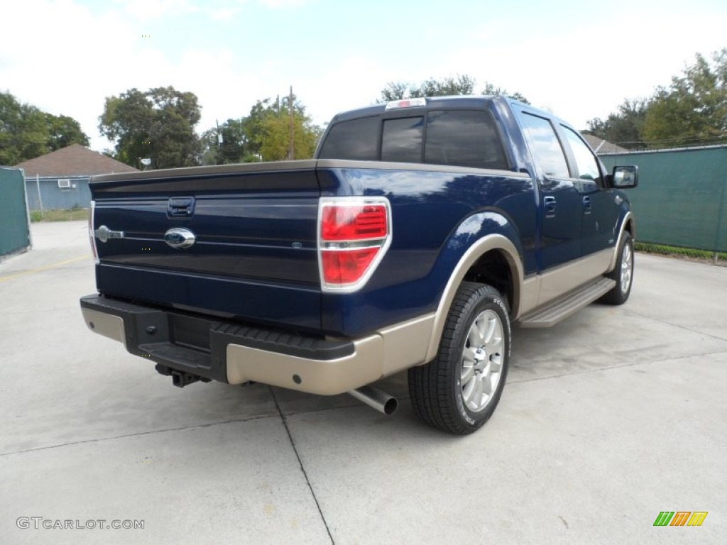 2011 F150 King Ranch SuperCrew - Dark Blue Pearl Metallic / Chaparral Leather photo #3