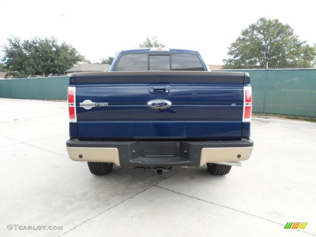 2011 F150 King Ranch SuperCrew - Dark Blue Pearl Metallic / Chaparral Leather photo #4