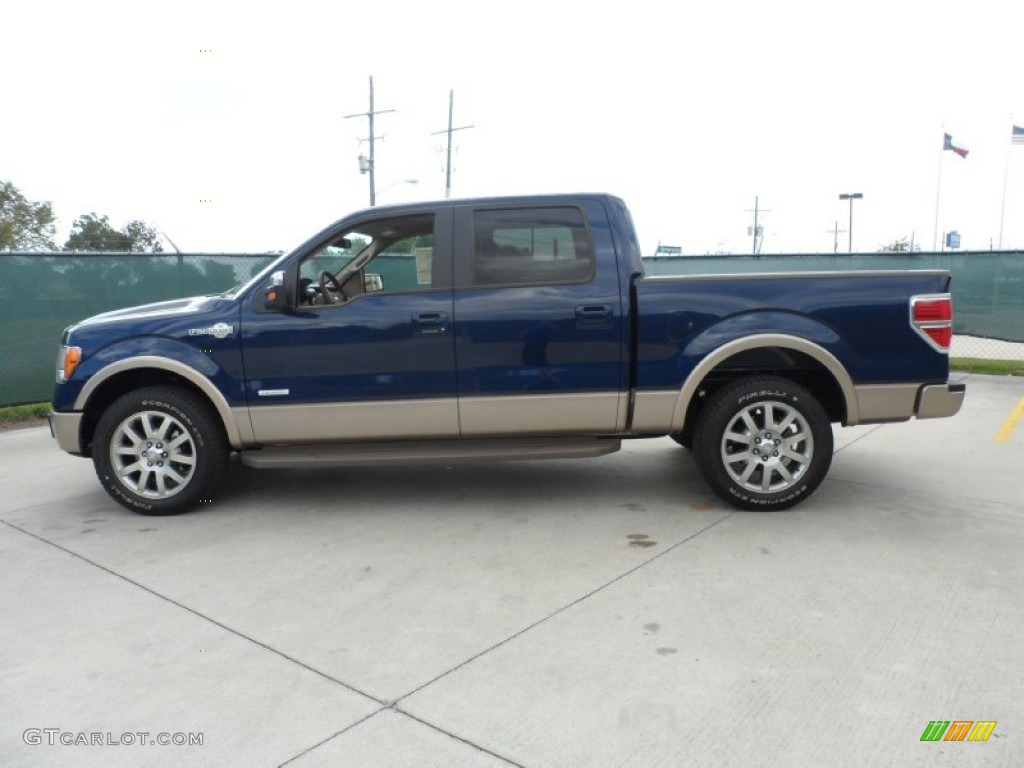 2011 F150 King Ranch SuperCrew - Dark Blue Pearl Metallic / Chaparral Leather photo #6