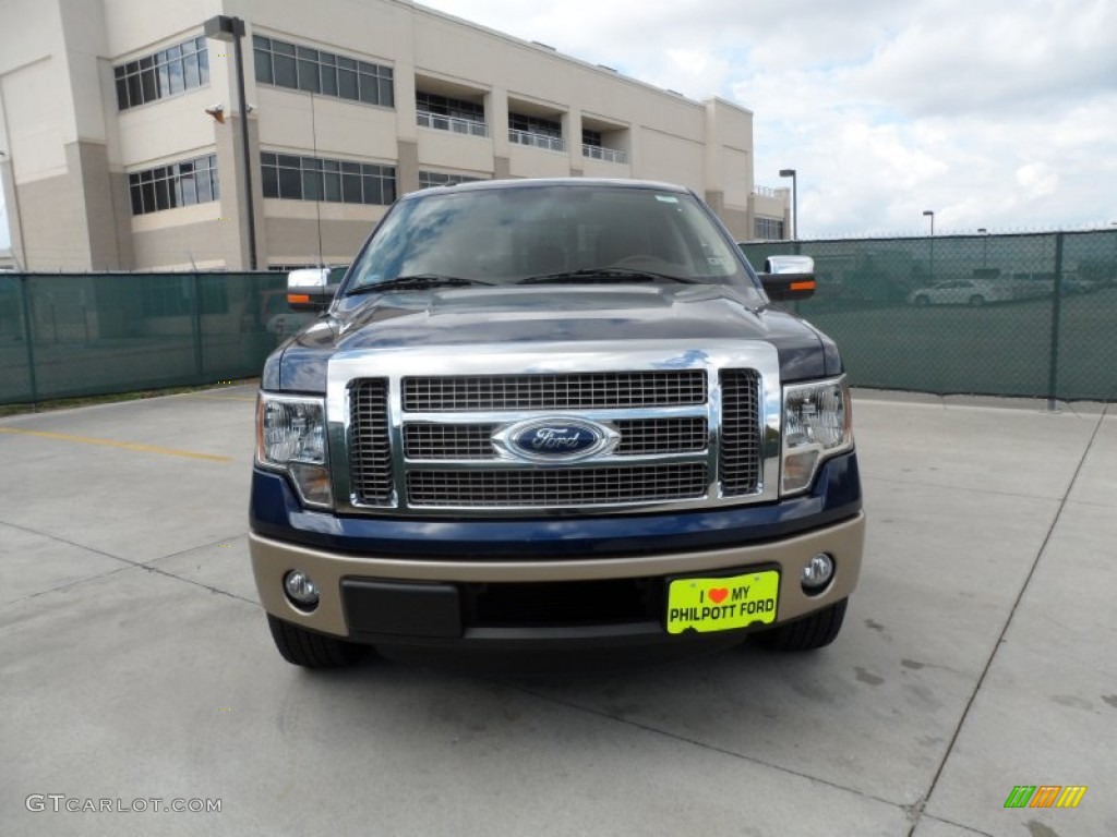 2011 F150 King Ranch SuperCrew - Dark Blue Pearl Metallic / Chaparral Leather photo #8