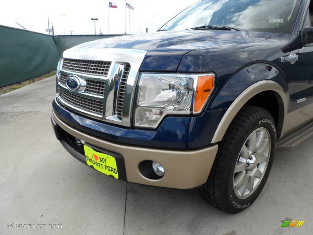 2011 F150 King Ranch SuperCrew - Dark Blue Pearl Metallic / Chaparral Leather photo #10