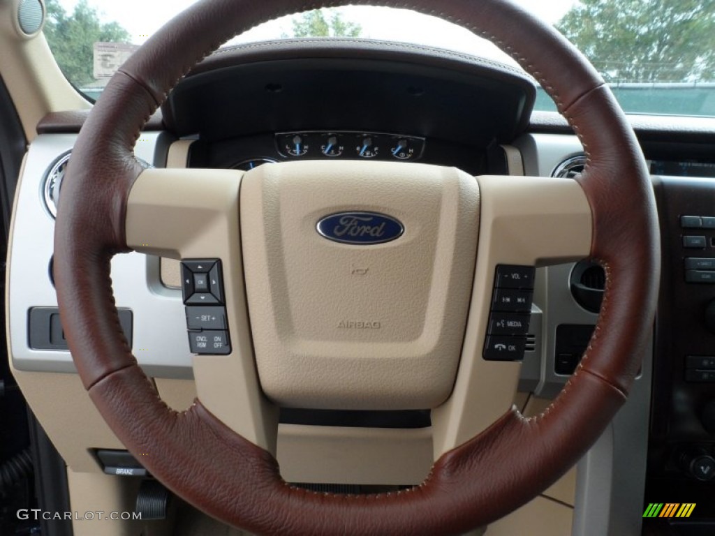 2011 F150 King Ranch SuperCrew - Dark Blue Pearl Metallic / Chaparral Leather photo #33