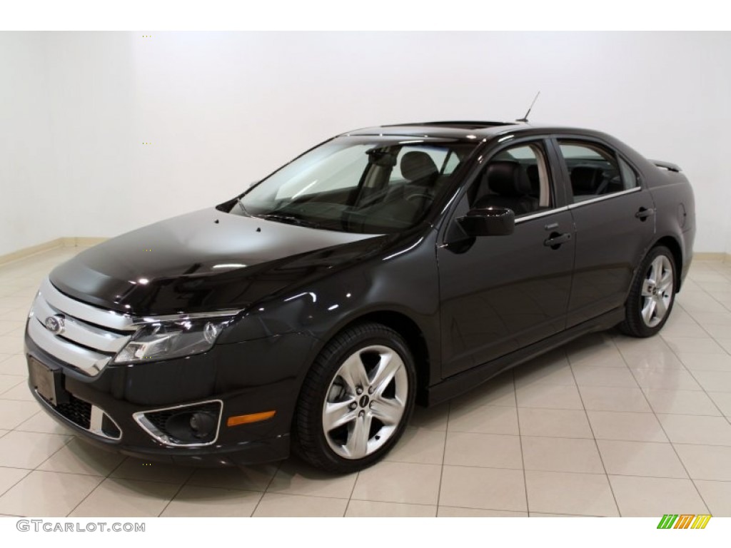 2010 Fusion Sport - Tuxedo Black Metallic / Charcoal Black/Sport Black photo #3