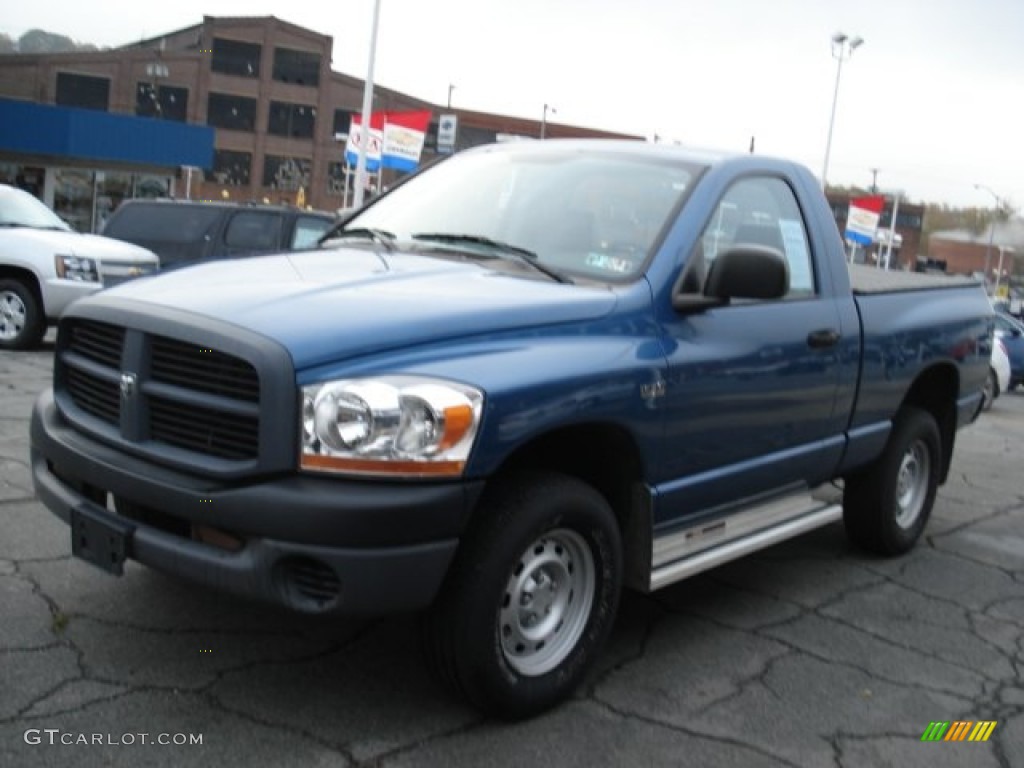 2006 Ram 1500 ST Regular Cab 4x4 - Atlantic Blue Pearl / Medium Slate Gray photo #4