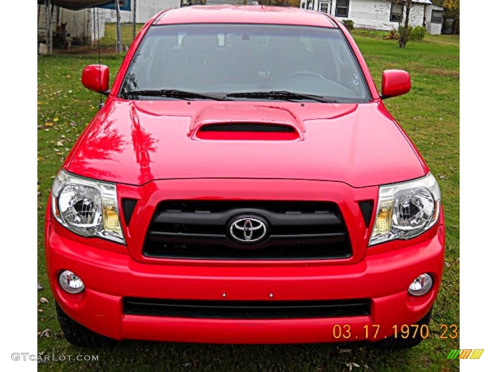 2006 Tacoma V6 TRD Sport Double Cab 4x4 - Radiant Red / Graphite Gray photo #3