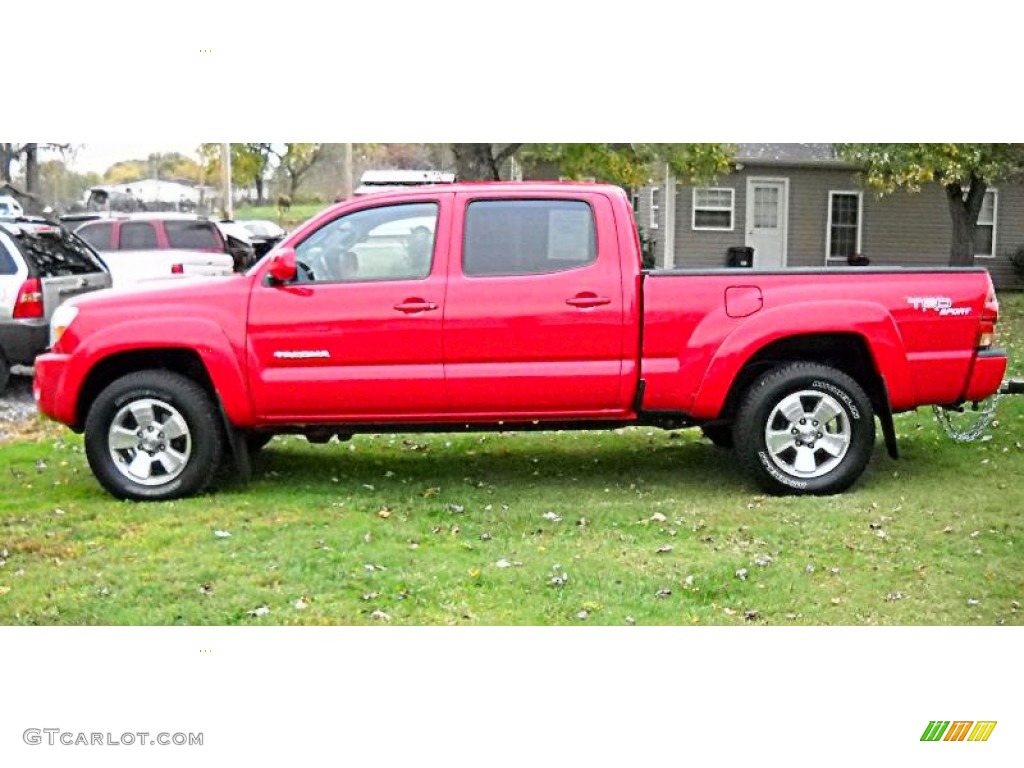 2006 Tacoma V6 TRD Sport Double Cab 4x4 - Radiant Red / Graphite Gray photo #4