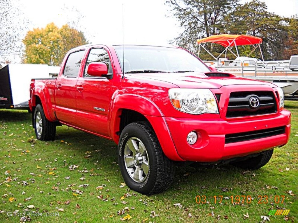 2006 Tacoma V6 TRD Sport Double Cab 4x4 - Radiant Red / Graphite Gray photo #6