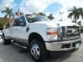 2010 White Platinum Metallic Tri-Coat Ford F350 Super Duty Lariat Crew Cab 4x4 Dually  photo #2