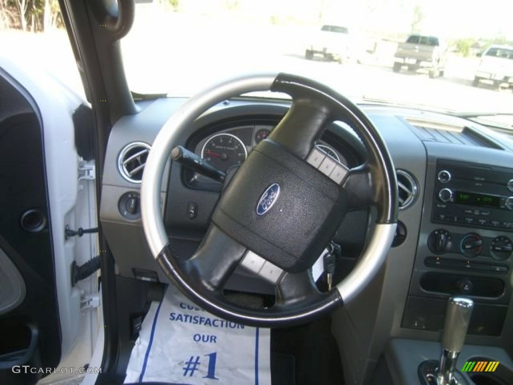 2008 Ford F150 Cragar Special Edition SuperCrew Black Steering Wheel Photo #55824532