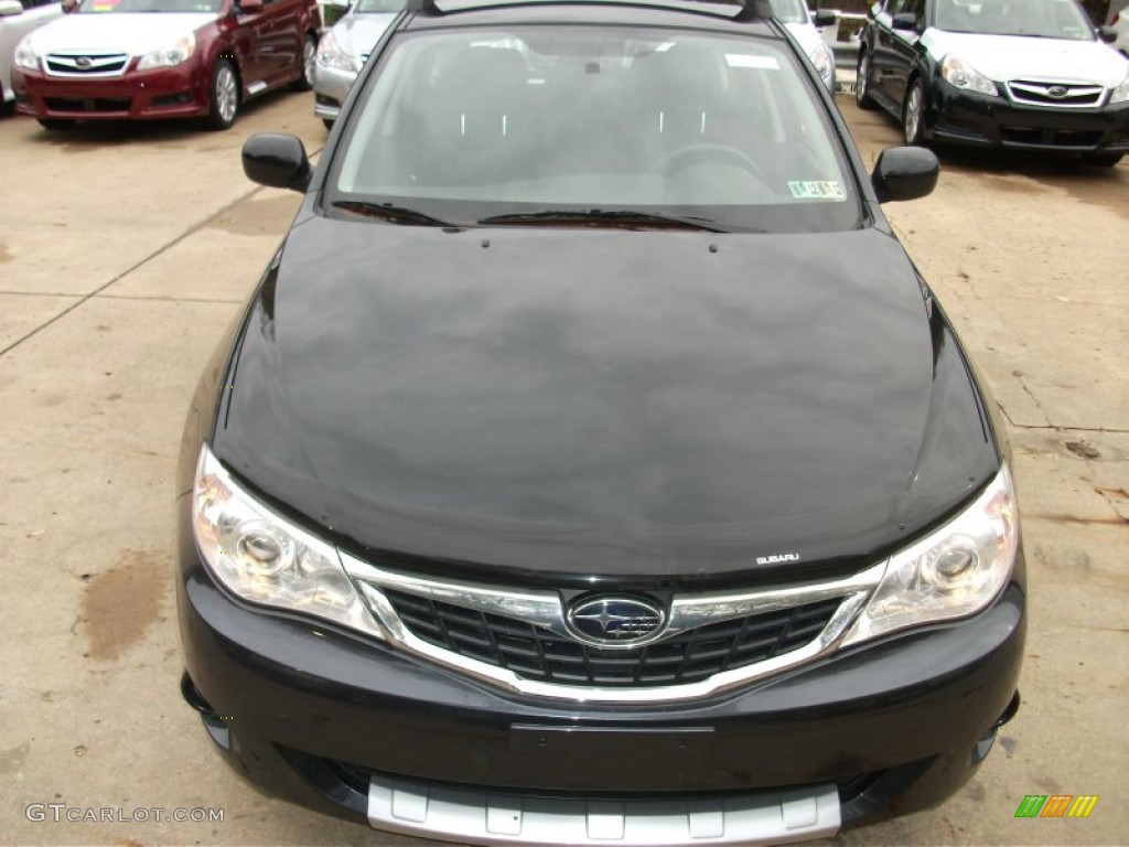 2008 Impreza Outback Sport Wagon - Obsidian Black Pearl / Carbon Black photo #2