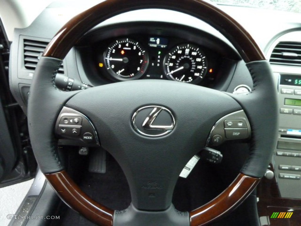 2012 Lexus ES 350 Black Steering Wheel Photo #55825296