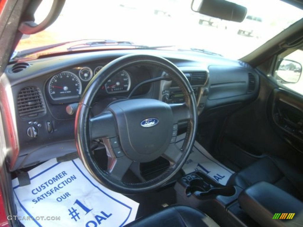 2005 Ford Ranger FX4 Level II SuperCab 4x4 Ebony Black Dashboard Photo #55825397