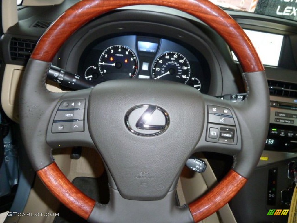 2012 Lexus RX 350 AWD Parchment Steering Wheel Photo #55826209