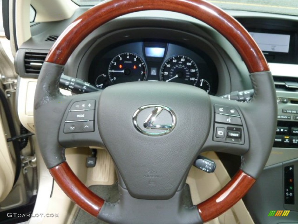 2012 Lexus RX 350 AWD Parchment Steering Wheel Photo #55826387