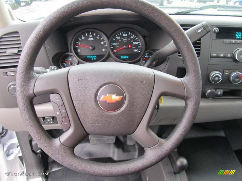2012 Chevrolet Silverado 1500 Work Truck Extended Cab 4x4 Dark Titanium Steering Wheel Photo #55826729