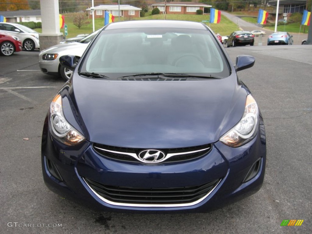 2012 Elantra GLS - Indigo Night Blue / Gray photo #3